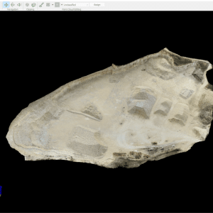 screen shot du logiciel pix4d mapper représentant une carrière