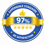 badge 97 % de taux de satisfaction